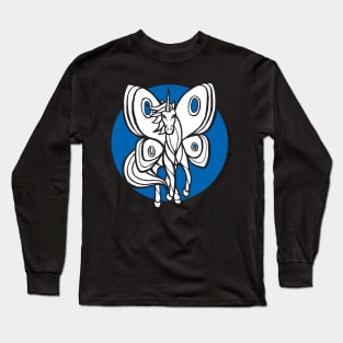 Butterfly Pegasus Unicorn — Inktober Unicorn illustration series Long Sleeve T-Shirt